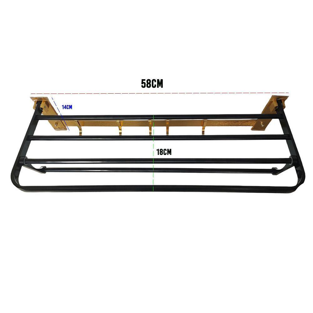 Toalheiro Suporte Varal Roupa Porta Toalha Multiuso - 2