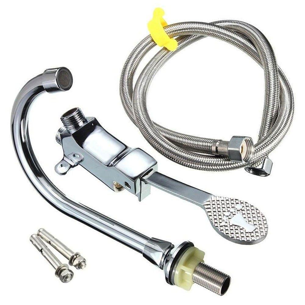 Torneira Valvula Pedal Acionamento Pes Sem Maos Pia - 5