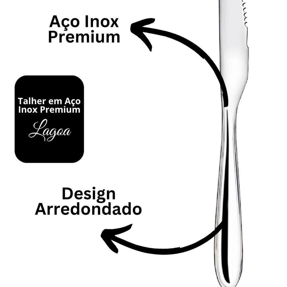 Jogo 6 Facas De Churrasco Aço Inox Premium Design Lagoa Classic - Tuut - 2