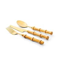 Conjunto De Talheres Copa E Cia 12 Peças Garbo Bamboo Gold - 1