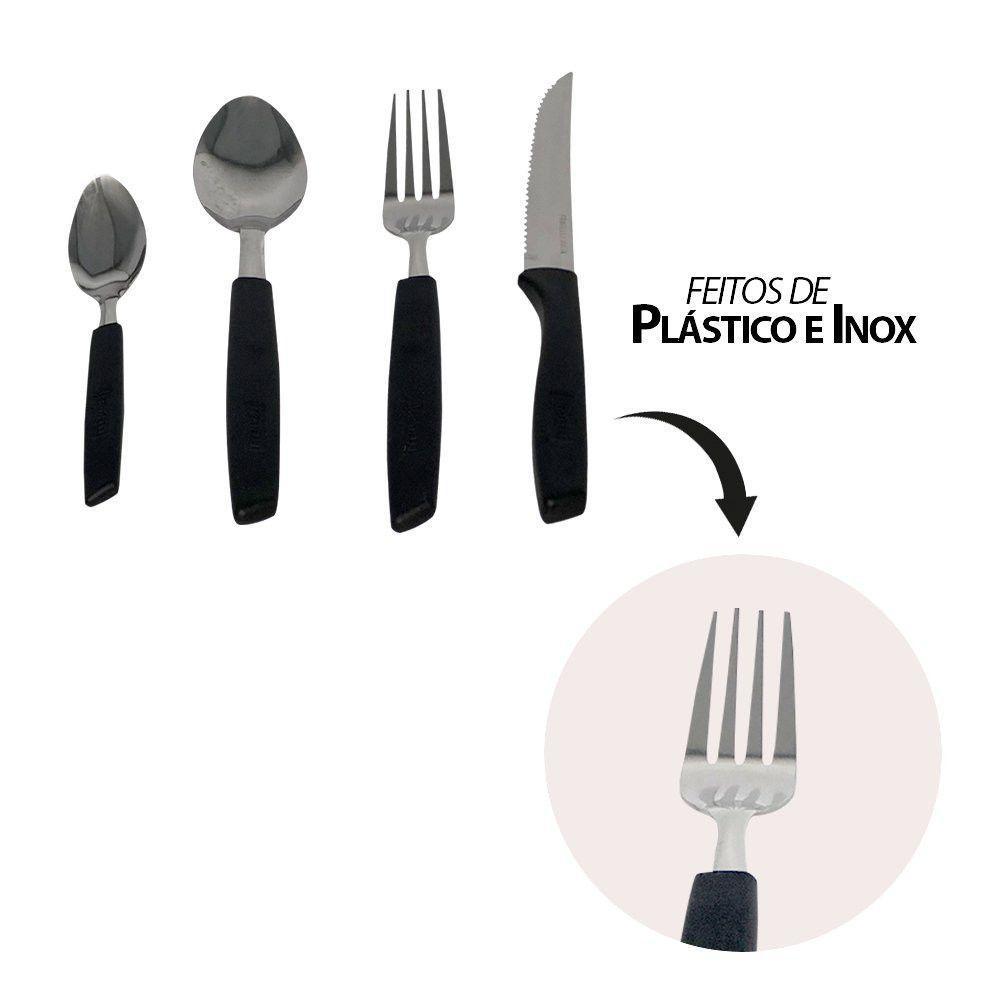 Conjunto Talheres Capri 25 Peças - Preto - 2