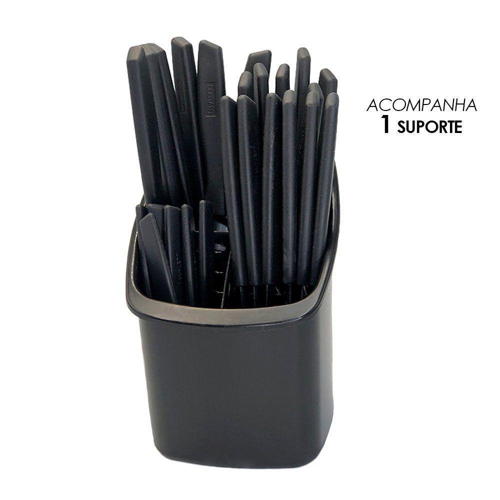 Conjunto Talheres Capri 25 Peças - Preto - 4