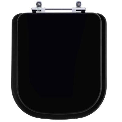 Assento Sanitário Poliester Gap Onix Preto Fosco Vaso Roca