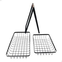 Fruteira Cesto Duplo Aramado Organizador Fruta Legume Bancada Mesa Cozinha Multiuso Armario Escritorio Estante Moderno - 5