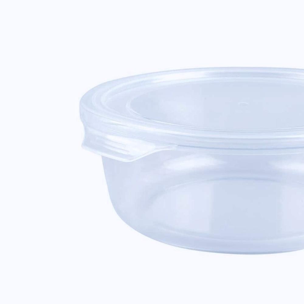 Kit 3 Potes Hermético Marmita De Vidro Redondo 620ml Mor - 2