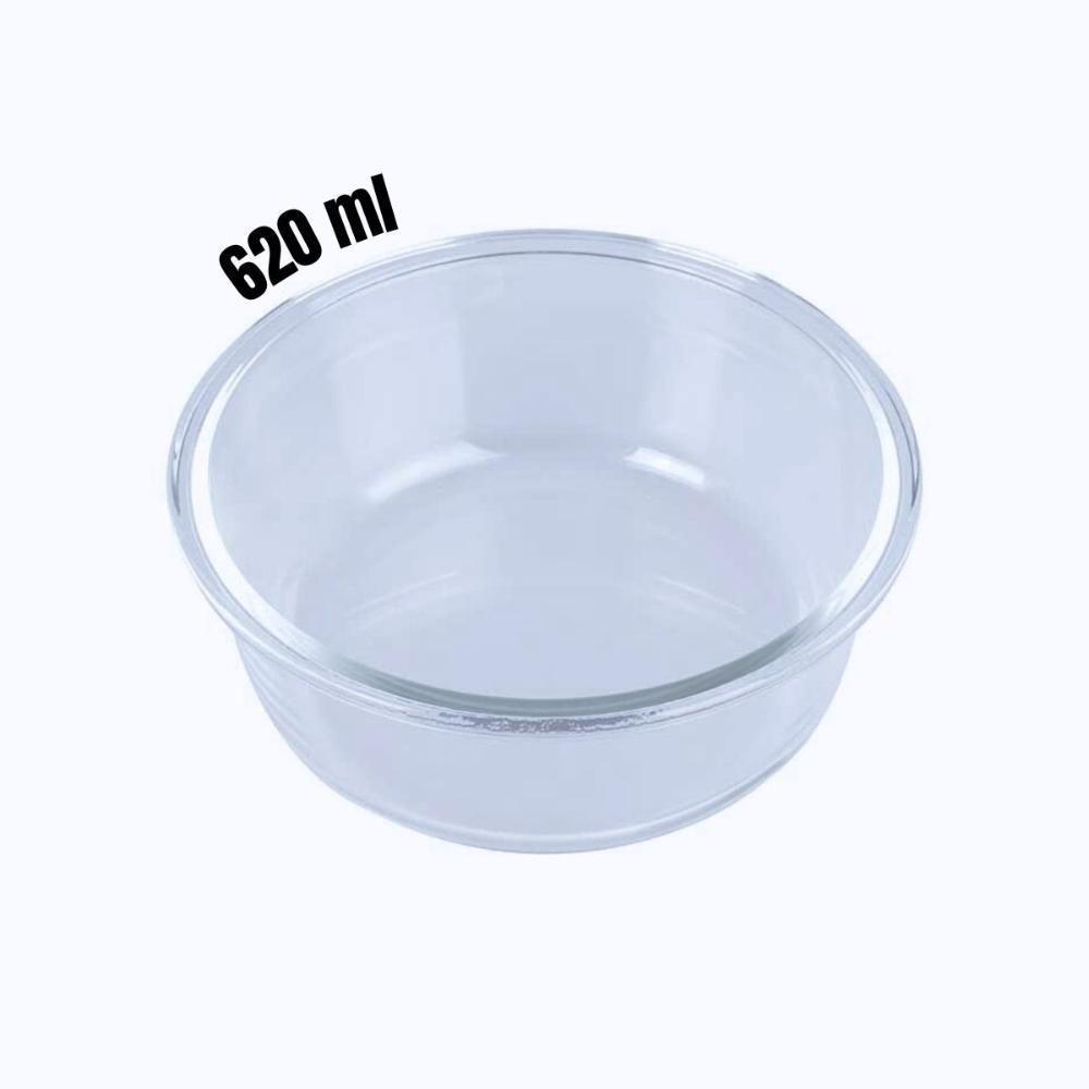 Kit 3 Potes Hermético Marmita De Vidro Redondo 620ml Mor - 3