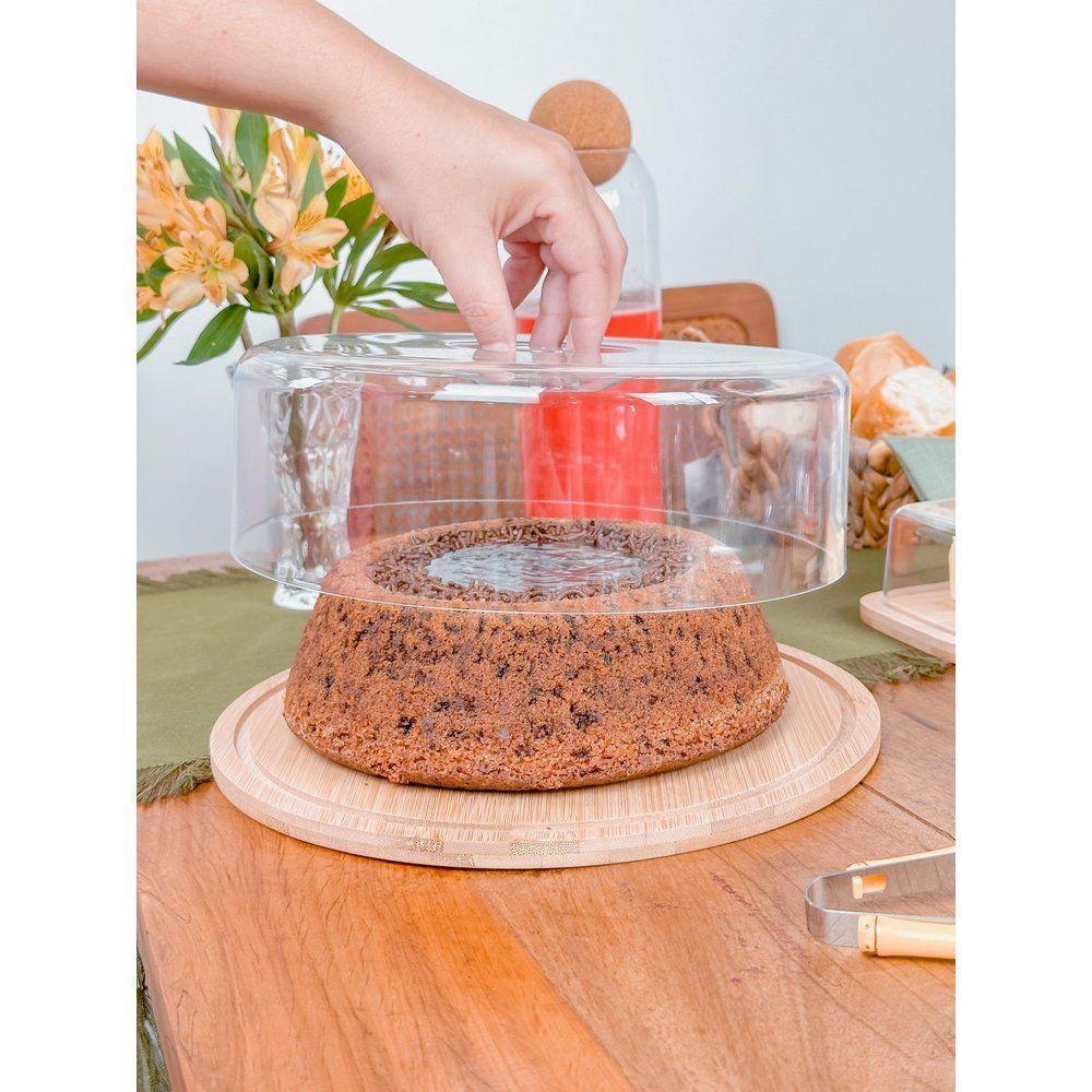 Kit Garrafa Térmica + Boleira + Queijeira + Porta Frios + Manteigueira + Açucareiro Bambu - 3