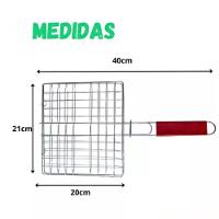 Grelha Dupla Abre E Fecha Churrasco Carne Frango Linguiça Le - 3
