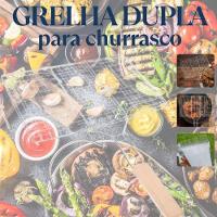 Grelha Dupla Abre E Fecha Churrasco Carne Frango Linguiça Le