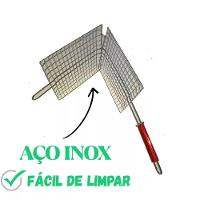 Grelha Dupla Abre E Fecha Churrasco Carne Frango Linguiça Le - 8