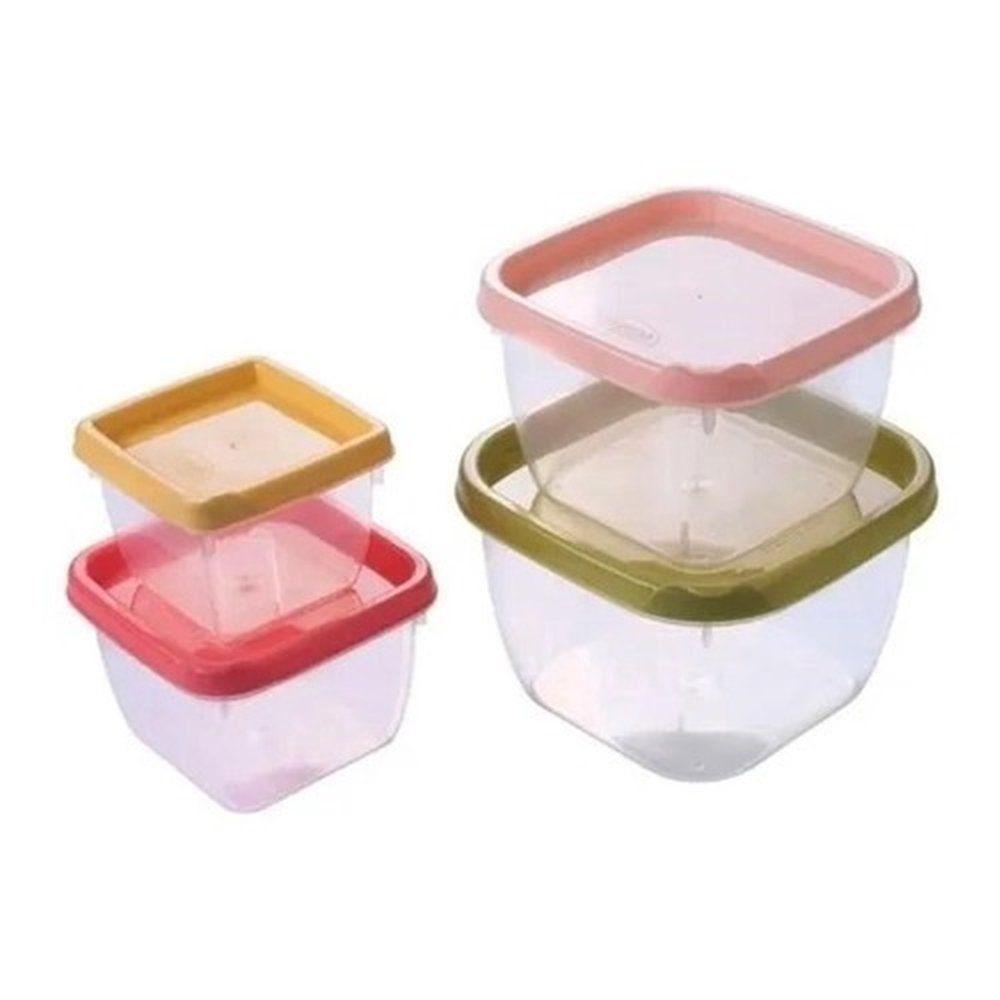 Conjunto Potes Quadrados Conect 4pçs - Plasutil 006172 - 3