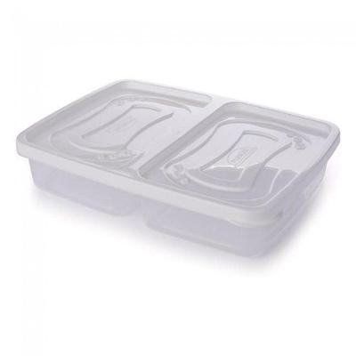 Pote Retangular Presunto E Queijo Com 2 Div Clic - Plasutil