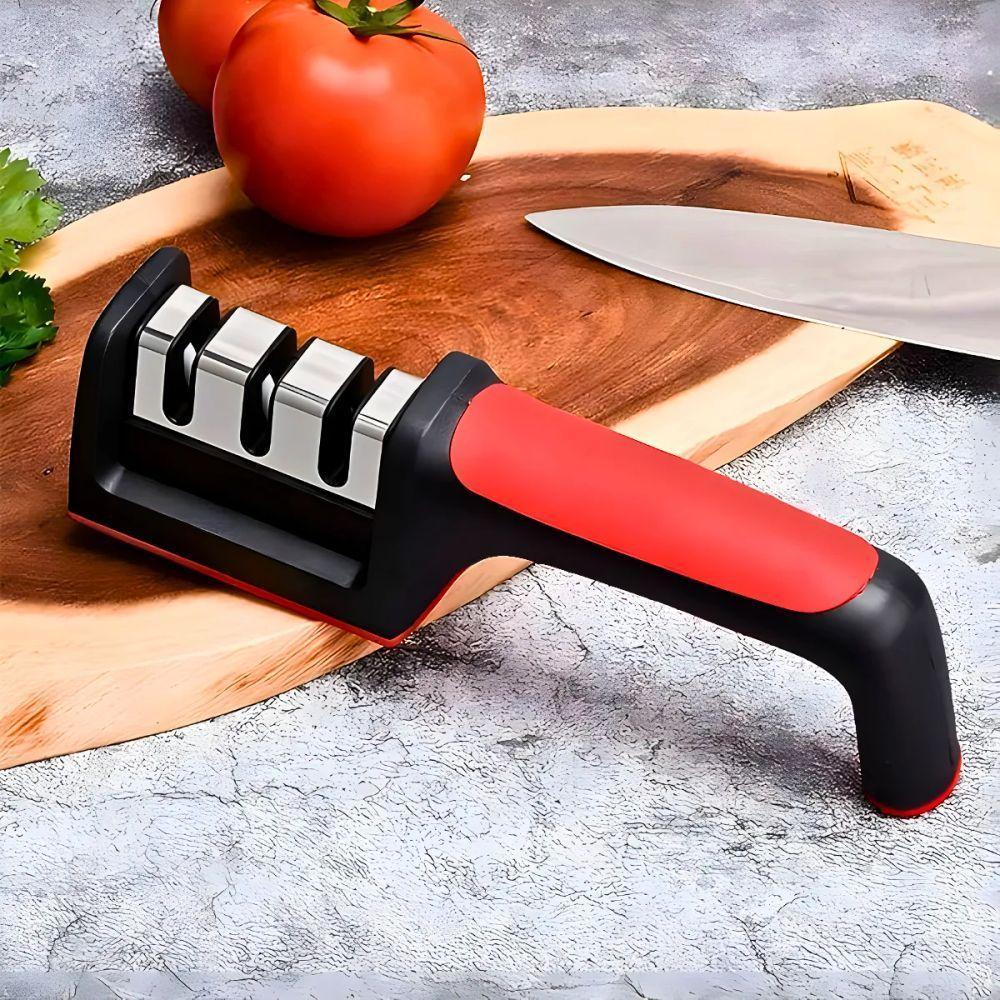 Afiador Amolador De Facas 3 Opções De Afiar Profissional - 2