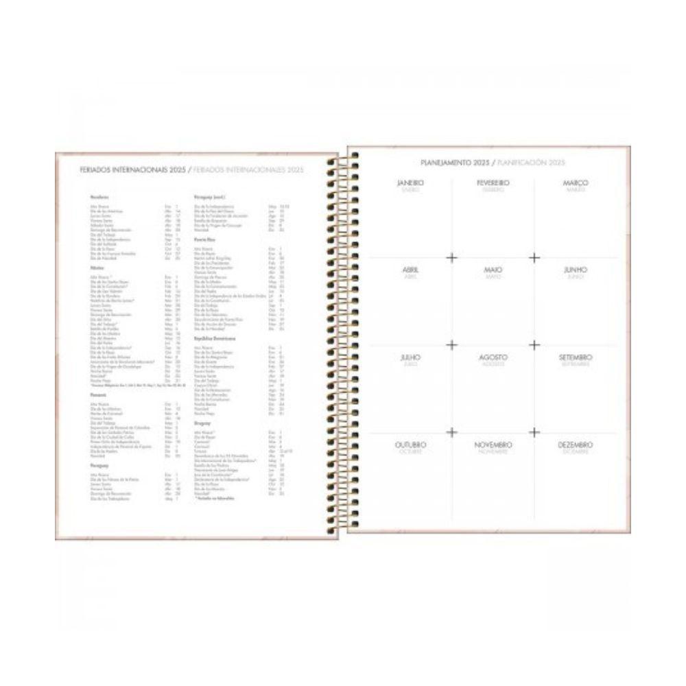 Agenda Executiva Espiral Diária 20 X 27,5cm Spot Feminina 2025 Roxa - 3