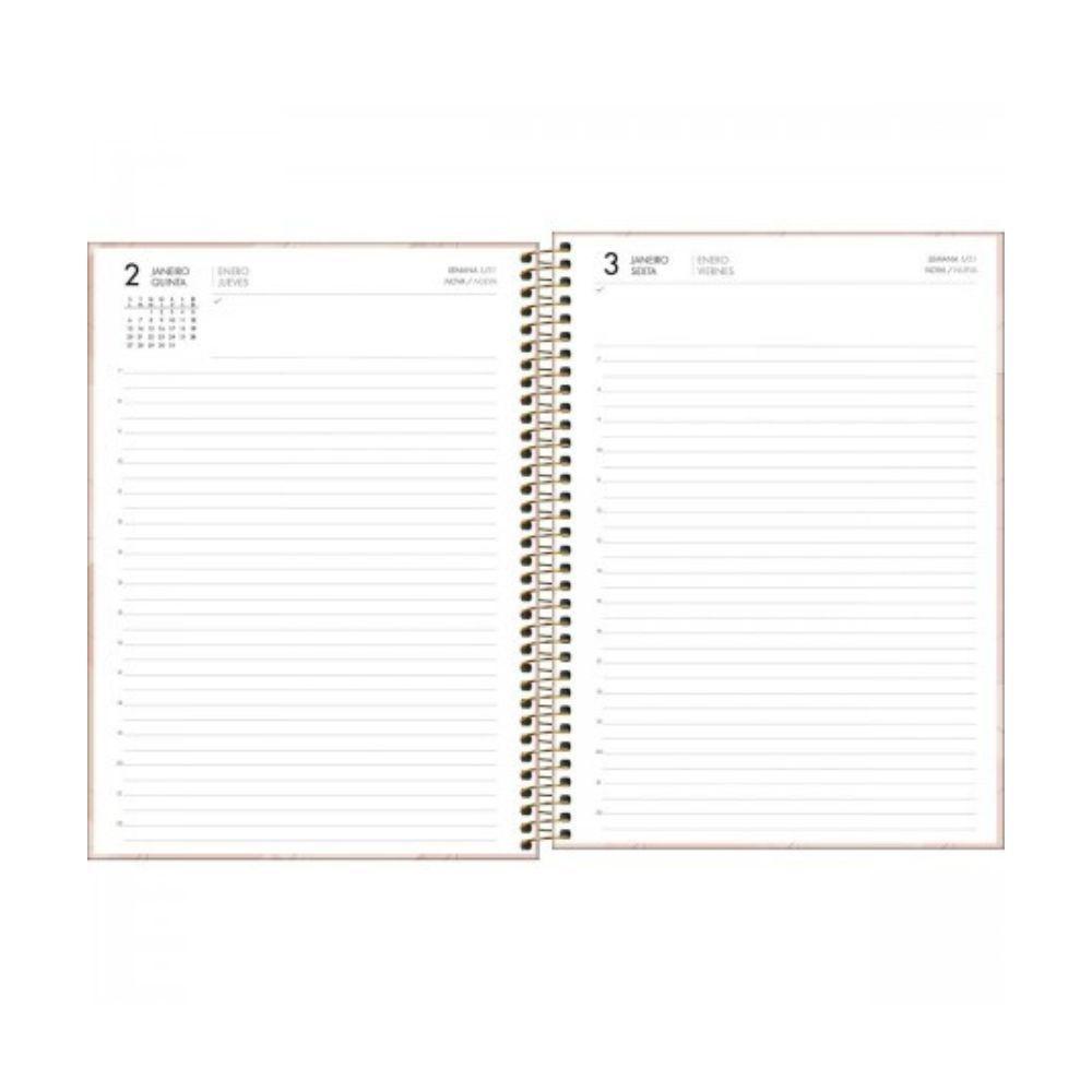 Agenda Executiva Espiral Diária 20 X 27,5cm Spot Feminina 2025 Roxa - 4