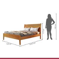 Cama Queen Com Ratam 160cm Esmeralda Amêndoa Mel Josandro Amêndoa Mel