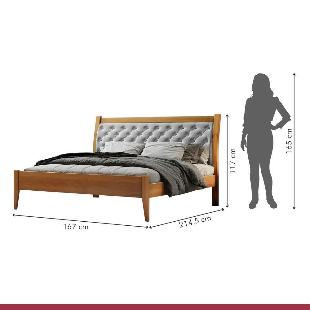 Cama Queen 160cm Vivare Amêndoa Mel Josandro Amêndoa Mel - 2