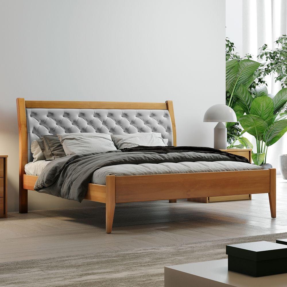 Cama Queen 160cm Vivare Amêndoa Mel Josandro Amêndoa Mel - 7