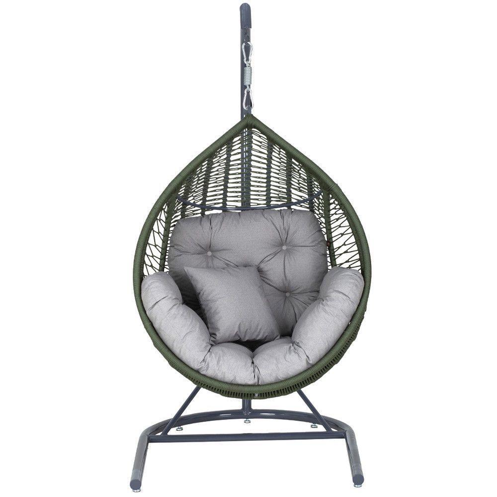 Balanço Gota Suspenso Corda Náutica Para área E Jardim Trama Verde Musgo - 1