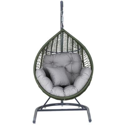 Balanço Gota Suspenso Corda Náutica Para área E Jardim Trama Verde Musgo