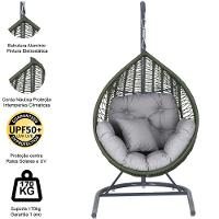 Balanço Gota Suspenso Corda Náutica Para área E Jardim Trama Verde Musgo - 3