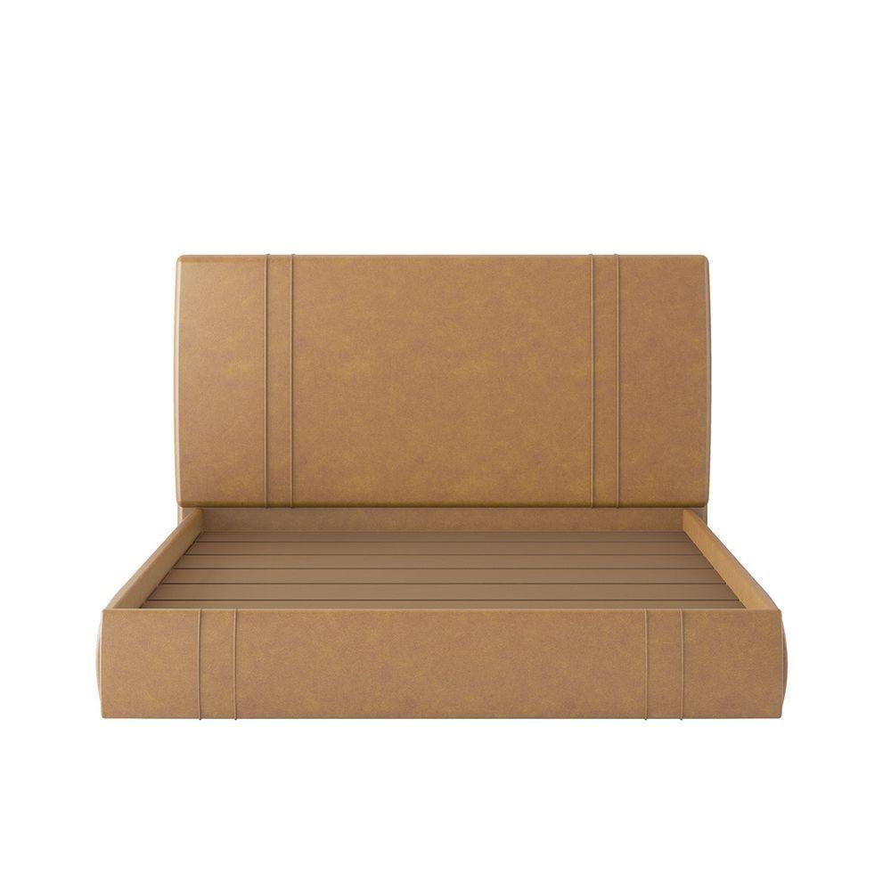 Cama Flutuante Star Queen Size Couro Ecológico Pu - Skybox Pu Bege - 7