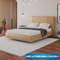 Cama Flutuante Star Queen Size Couro Ecológico Pu - Skybox Pu Bege - 2