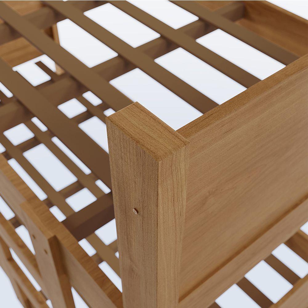 Beliche Resistente Fortaleza Em Mdf Vira 2 Camas Solteiro Amêndoa - 6