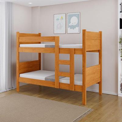 Beliche 100% Mdf Fortaleza - Duas Camas Solteiro Compacta E Moderna Nature Amadeirado