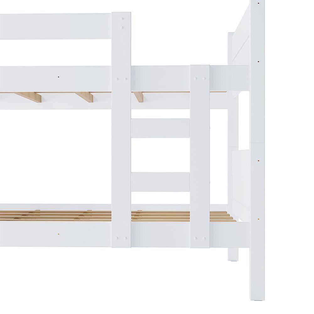 Beliche Resistente Fortaleza Em Mdf Vira 2 Camas Solteiro Branco - 4