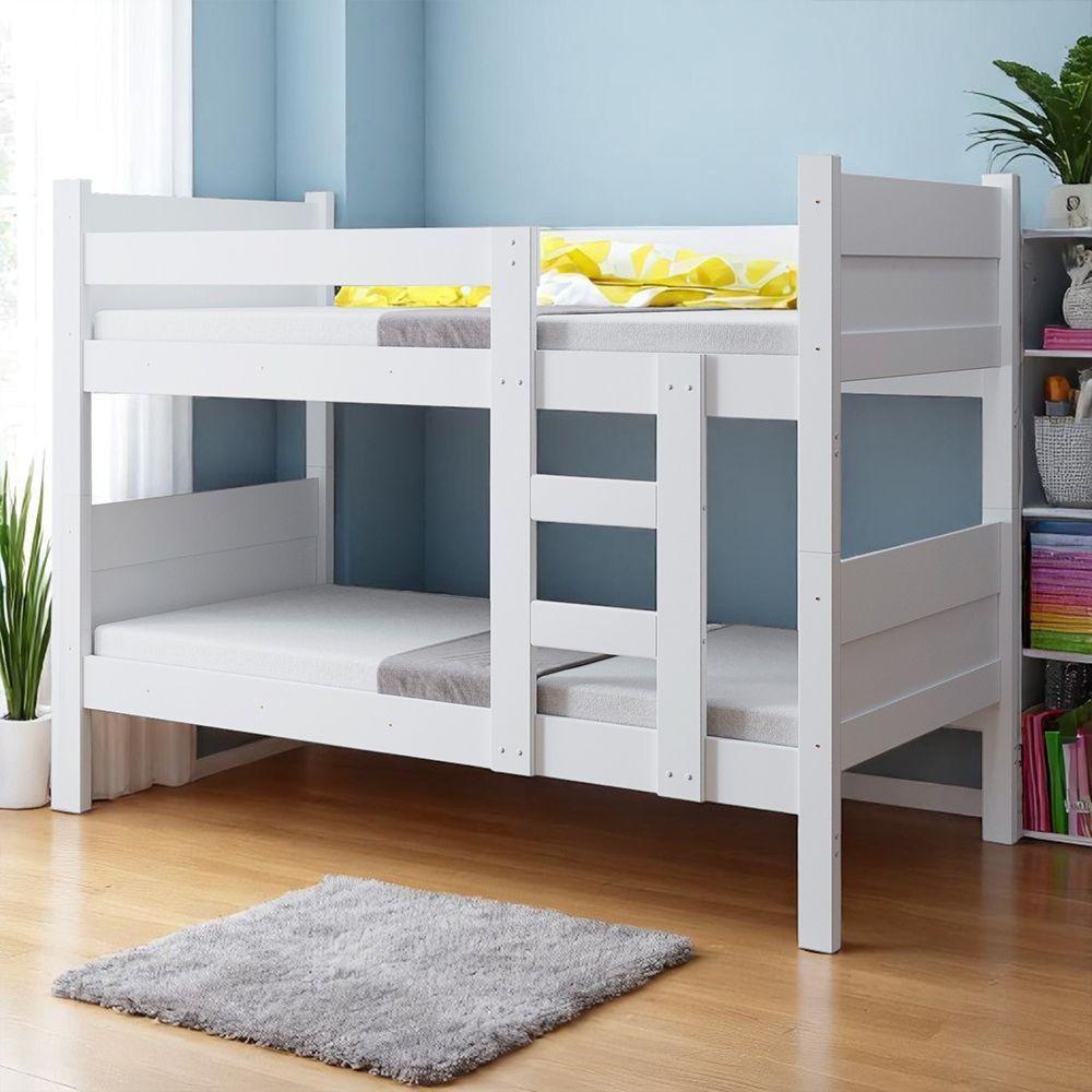 Beliche 100% Mdf Fortaleza - Duas Camas Solteiro Compacta E Moderna Branco - 1