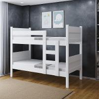 Beliche 100% Mdf Fortaleza - Duas Camas Solteiro Compacta E Moderna Branco - 3