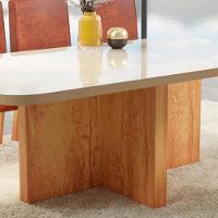 Mesa De Jantar Retangular Com Tampo De Vidro Parma Naturale E Pérola 180cm - 5