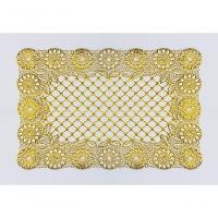 Jogo Americano Decorativo 45x30cm - Uzoo Servico Americano Decorativo 30x45cm Ouro Fl-1603 - 1