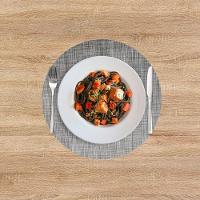 Jogo Americano Textilene Circle 38cm - Uzoo Servico Americano Textilene Circle 38cm Cinza Mesclado Stp21002 - 2