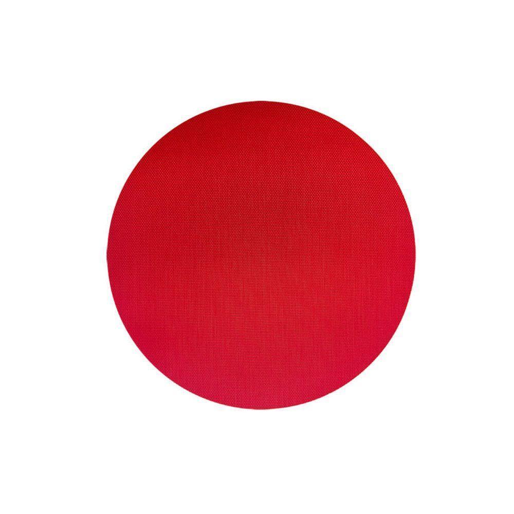 Jogo Americano Textilene Circle 38cm - Uzoo Servico Americano Textilene Circle 38cm Vermelho Stp210724 - 1