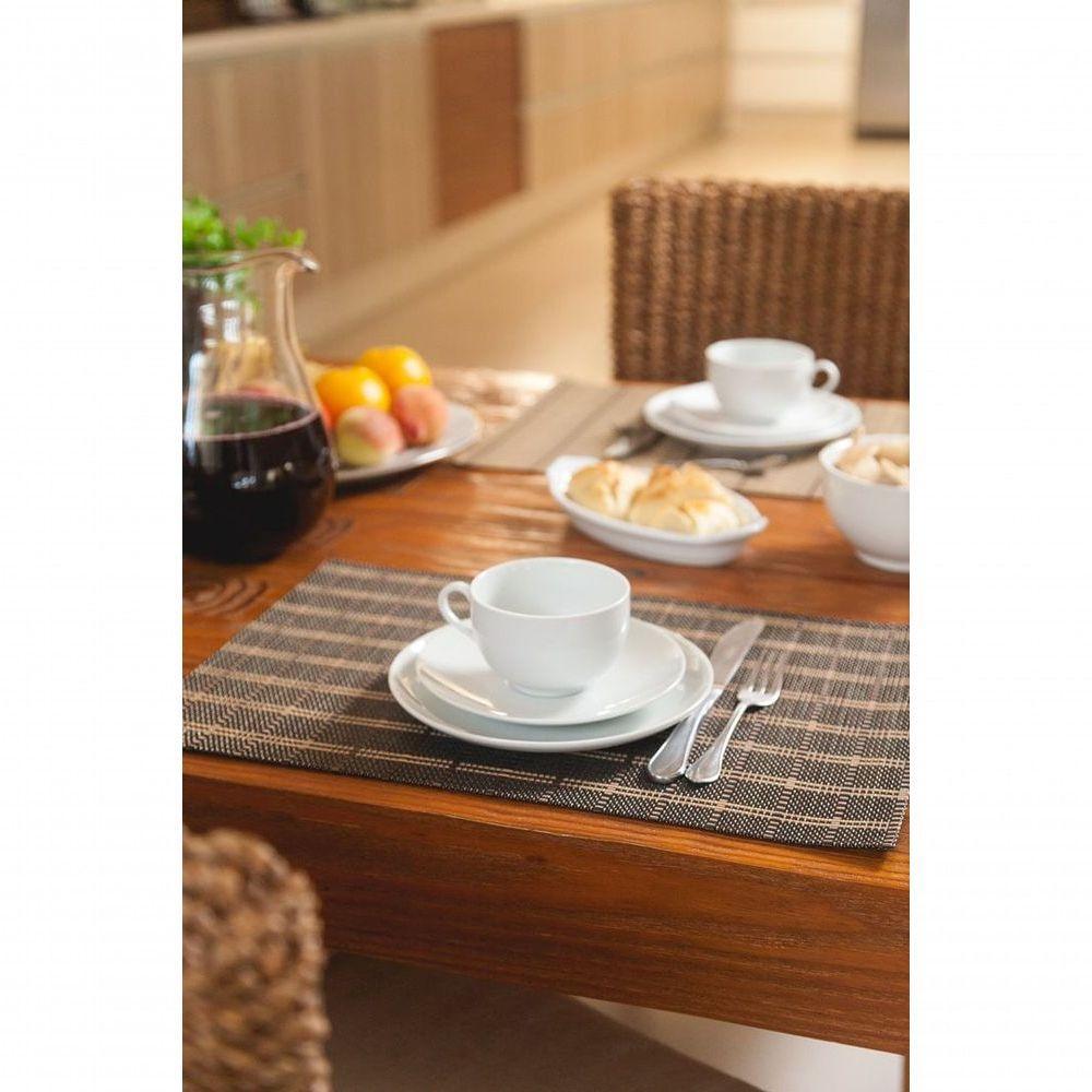 Jogo Americano Textilene Tropical Listrado 45x30cm - Uzoo Servico Americano Textilene Tropical 45x30cm Preto St613010 - 2