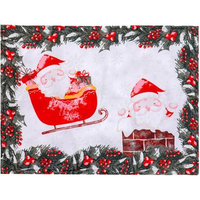 Jogo Americano 2 Pçs Facile Natalino 40x30cm Noel Trenó