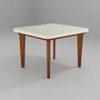 Mesa De Jantar Quadrada Com Tampo De Vidro Agape Naturale E Off White 100cm - 5