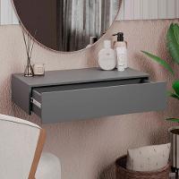 Penteadeira Suspensa 60cm 1 Gaveta Carina Z34 Grafite - Mpozenato - 6