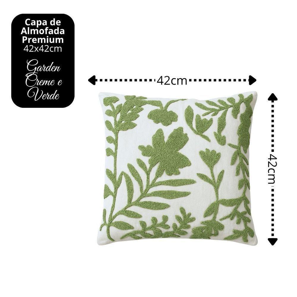 Almofada Decorativa Luxo Garden Felpudo Com Enchimento 42x42cm - Jolitex - 4