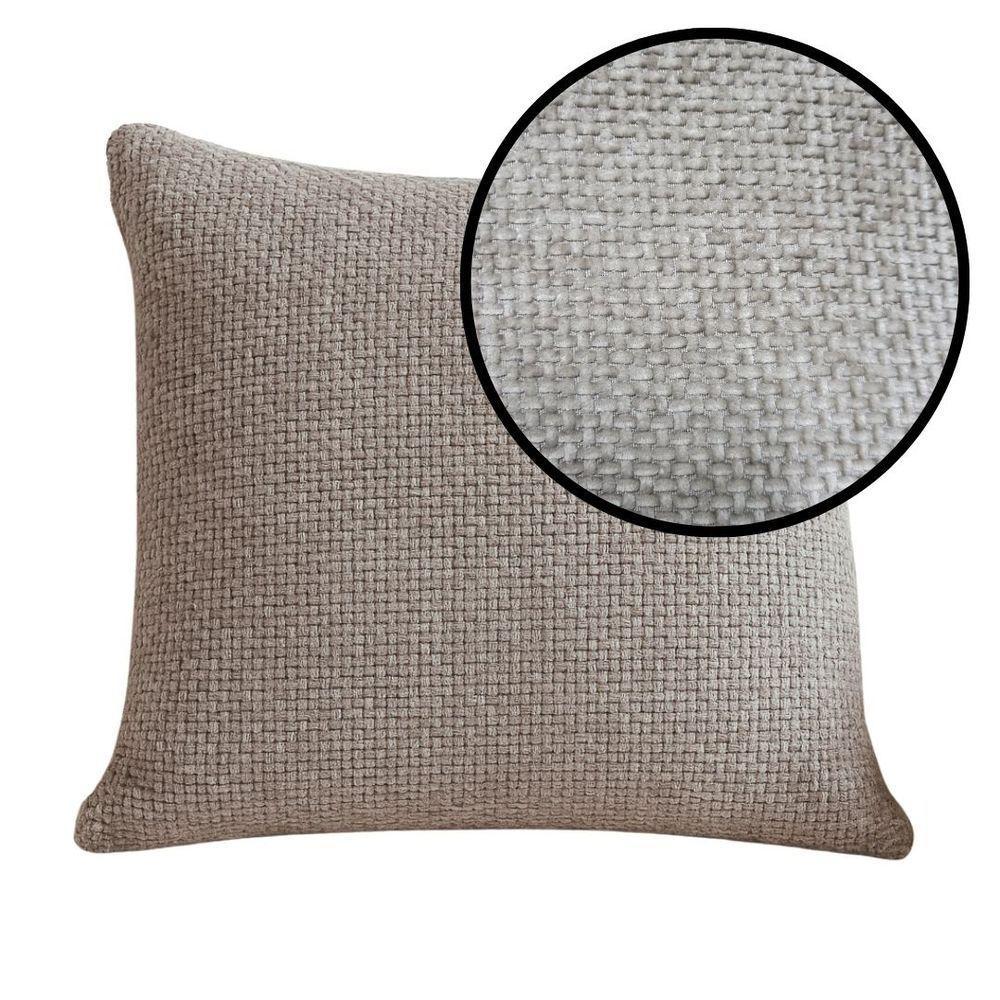 Capa De Almofada Tecido Trama Felpuda Infinity Fendi Cinza 42x42cm - Jolitex - 1