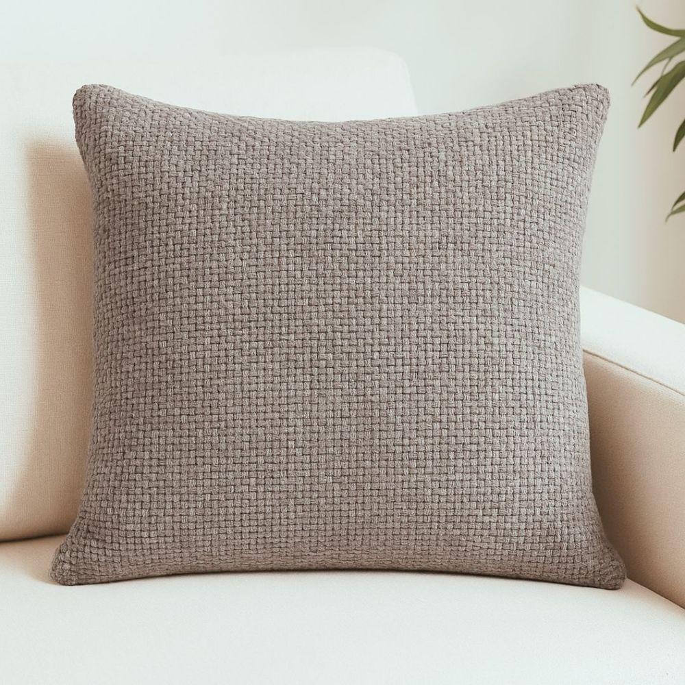 Capa De Almofada Tecido Trama Felpuda Infinity Fendi Cinza 42x42cm - Jolitex - 4