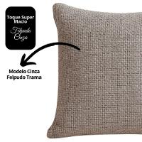 Capa De Almofada Tecido Trama Felpuda Infinity Fendi Cinza 42x42cm - Jolitex - 5