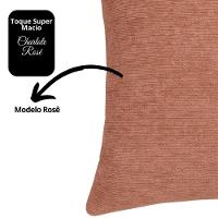Capa De Almofada Tecido Rosê Charlote Premium 42x42cm - Jolitex - 5