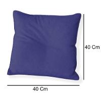 Kit 2 Capas Para Almofada Quadrada Boucle 40x40cm - 7 Decor Azul Marinho - 4