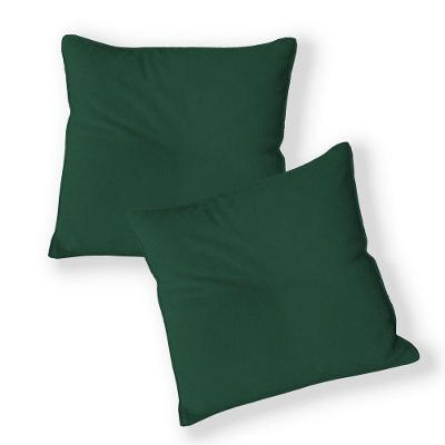 Kit 2 Capas Para Almofada Quadrada Veludo 50x50cm - 7 Decor Verde Escuro