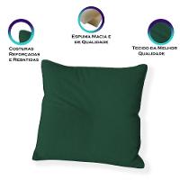 Kit 2 Capas Para Almofada Quadrada Veludo 50x50cm - 7 Decor Verde Escuro - 3