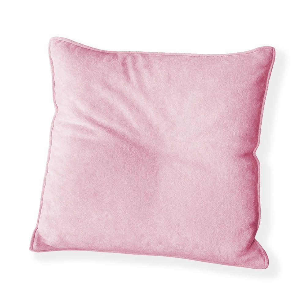 Capa Para Almofada Quadrada Veludo 40x40cm - 7 Decor Rosa - 1