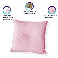 Capa Para Almofada Quadrada Veludo 40x40cm - 7 Decor Rosa - 3